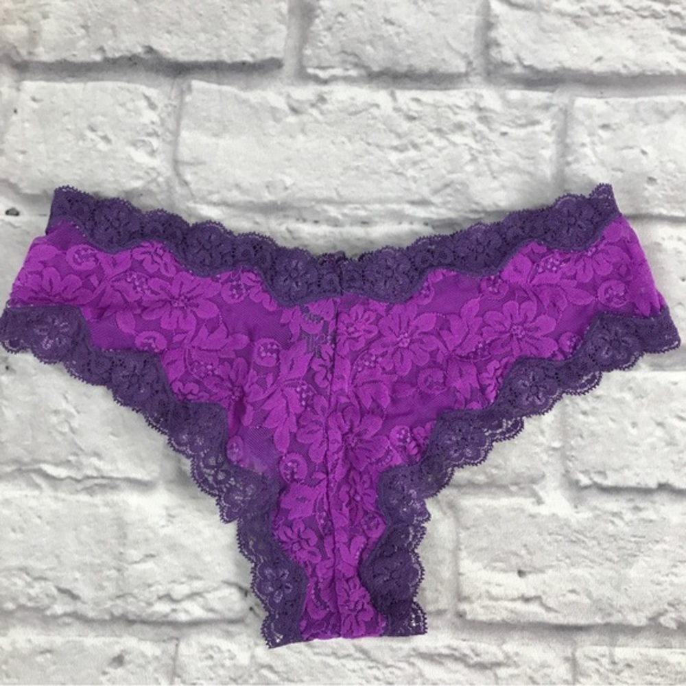 Vintage Sexy Little Things Victoria’s Secret Lace‎ Cheeky Violet/Purple - Picture 5 of 5
